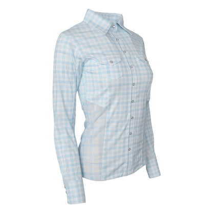 Dapplebay Ladies Gingham Button Down Western Shirt