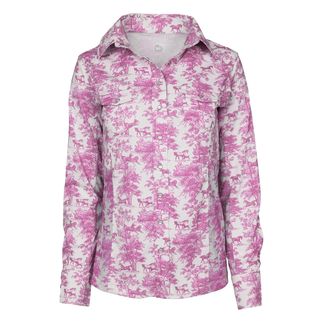 Dapplebay Ladies Equestrian Toile Button Western Shirt