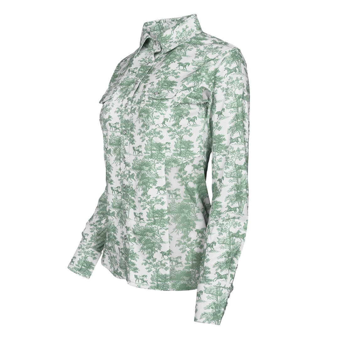 Dapplebay Ladies Equestrian Toile Button Western Shirt