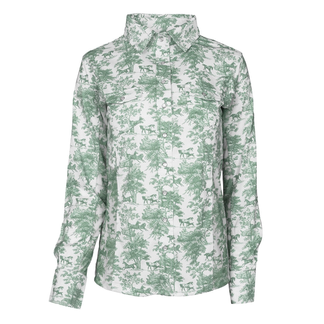 Dapplebay Ladies Equestrian Toile Button Western Shirt