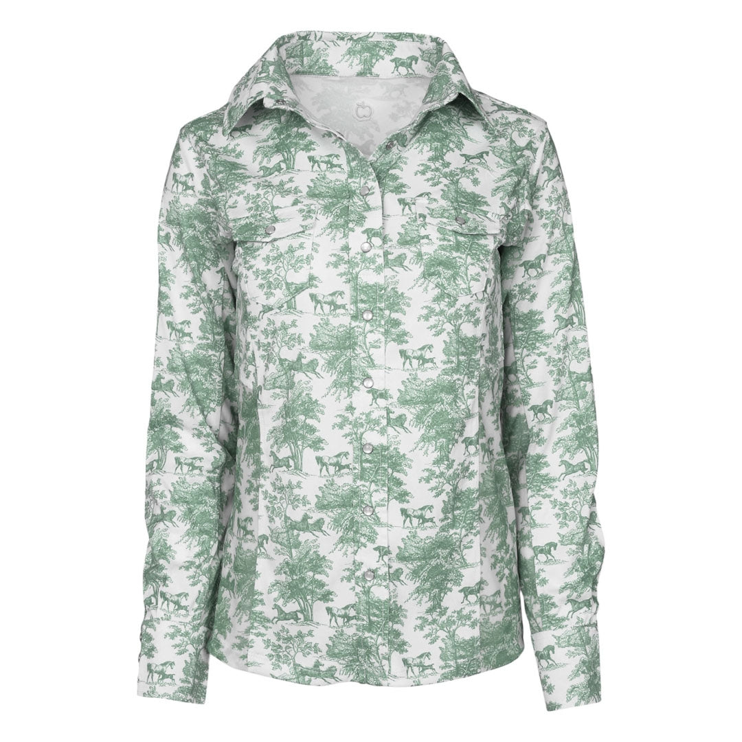 Dapplebay Ladies Equestrian Toile Button Western Shirt