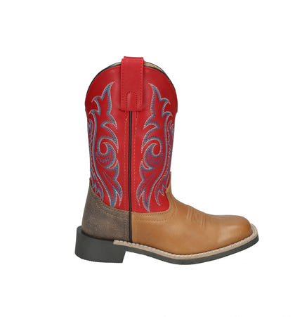 Smoky Mounatin Youth Barrett Square Toe Leather Boots