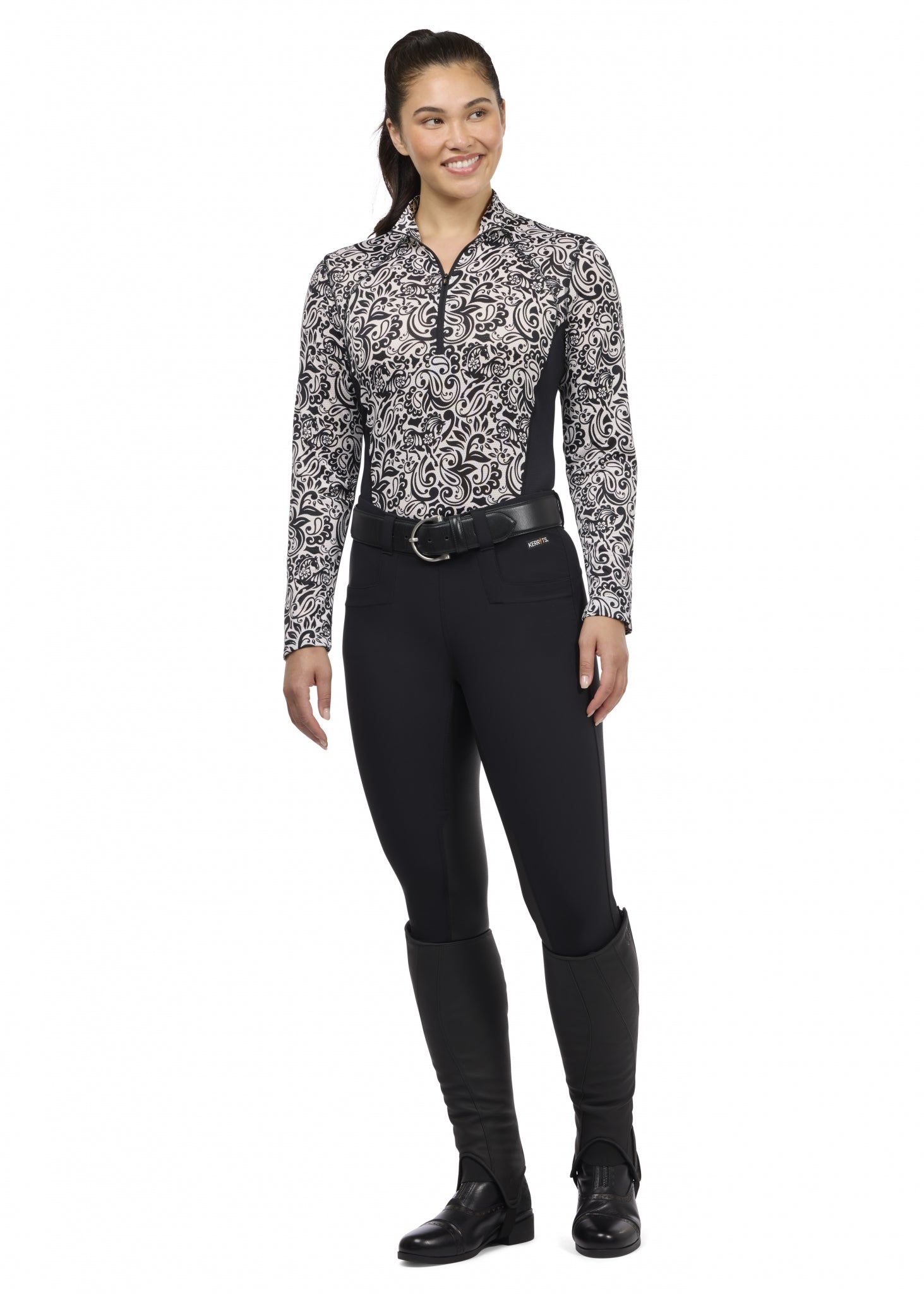 Kerrits Equibreeze Ice Fil Long Sleeve Shirt - Print