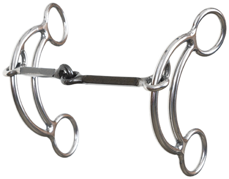 Reinsman Stage B Stoney Two-Piece Square Smooth Crescent Moon Bit