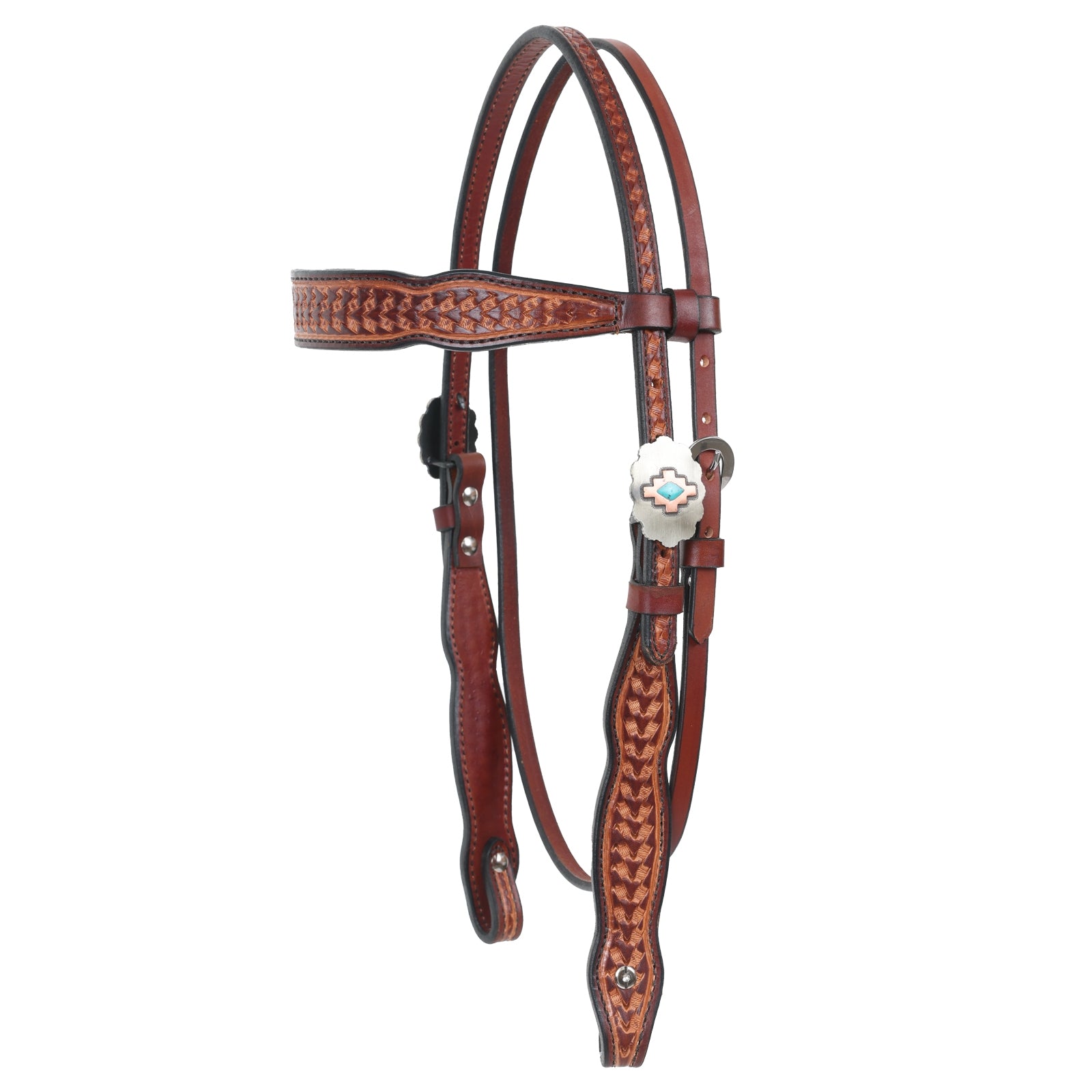 Circle Y Dawson Browband 5/8" Shaped Headstall