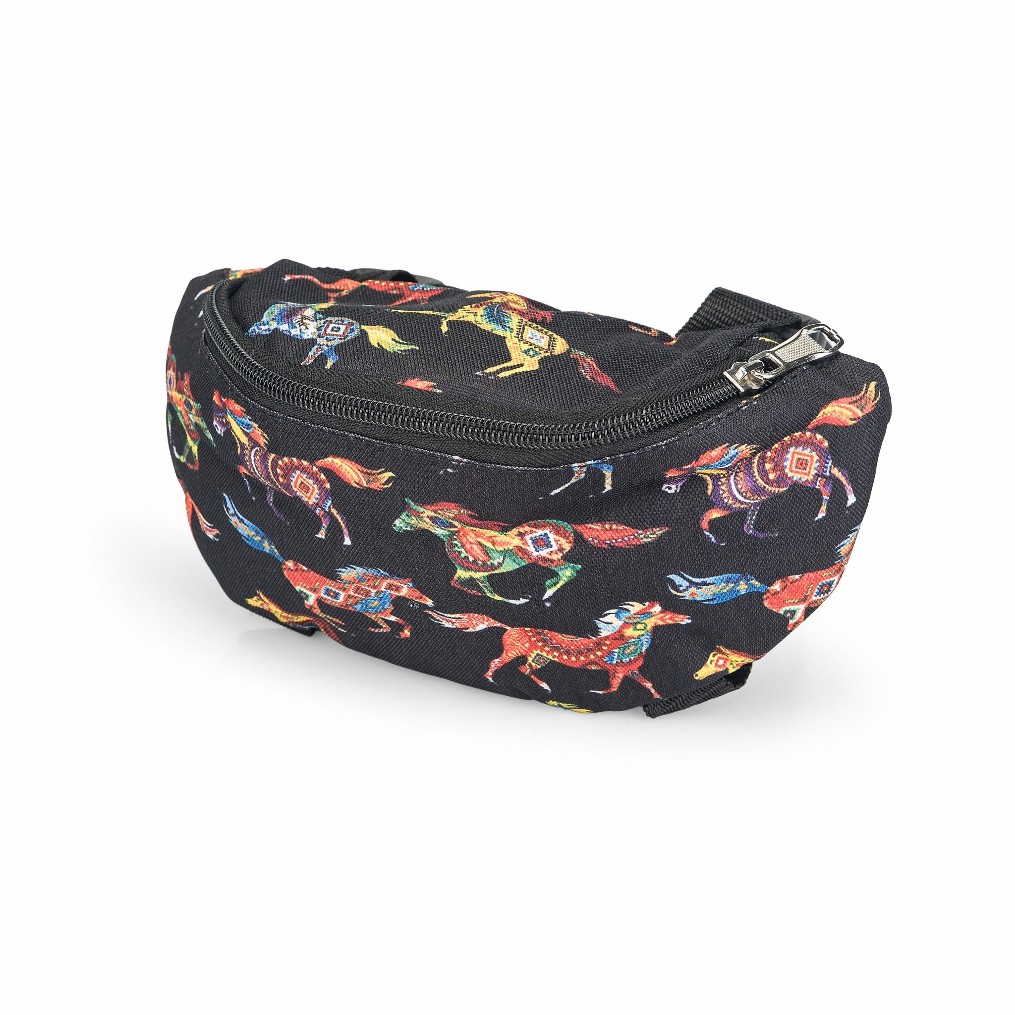 Gatsby Print Nylon Saddle Pouch
