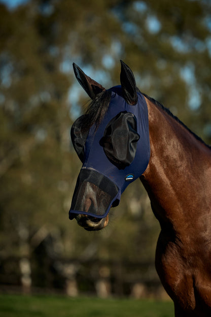 Weatherbeeta ComFiTec Luxe Stretch Fly Mask with Ears & Nose