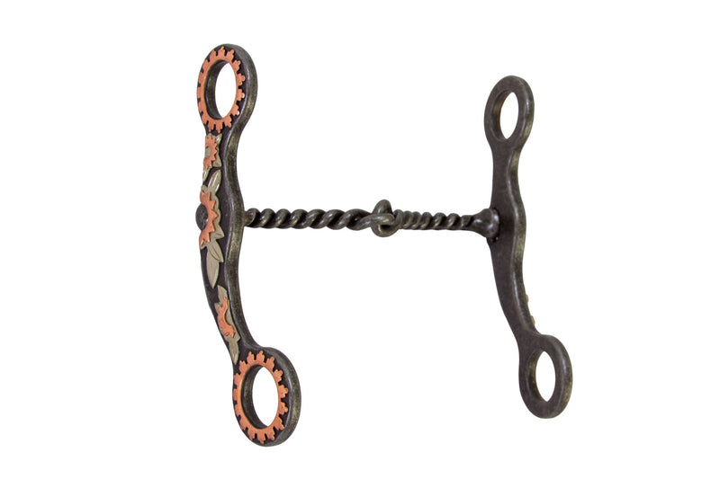 Santa Rita Twisted Snaffle Antique Black Steel Bit