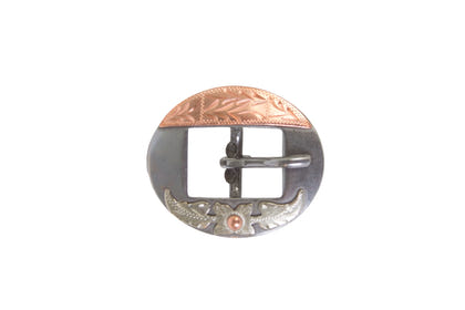 Vintage Copper Cactus Rose Cart Buckle