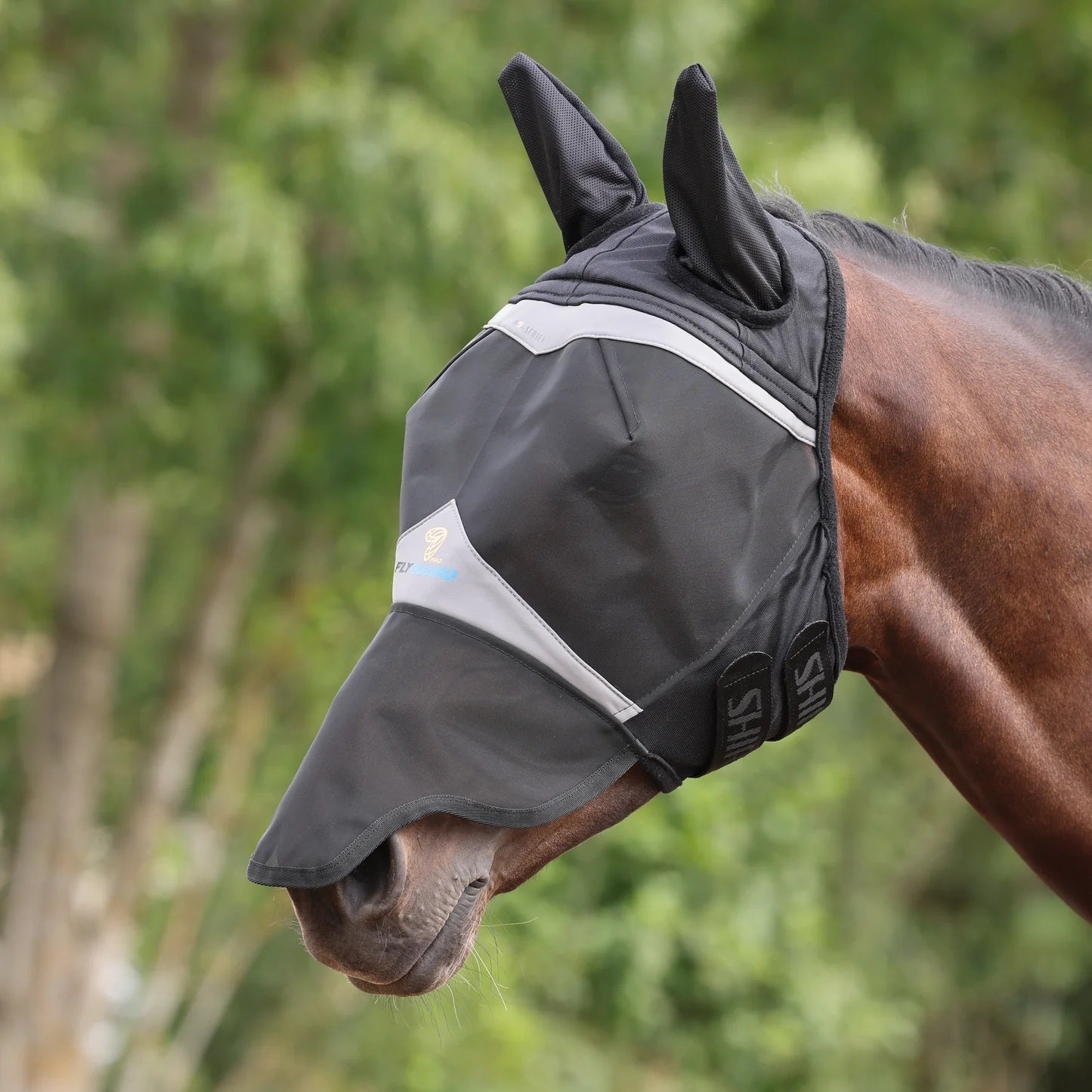 Shires FlyGuard Pro Fine Mesh Fly Mask with Ears & Nose