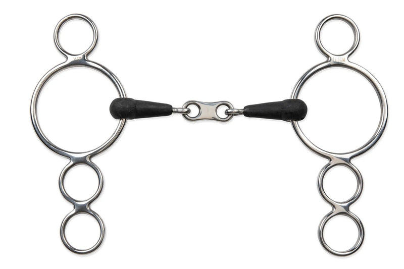 Shires Equikind+ Three Ring French Link Gag Bit