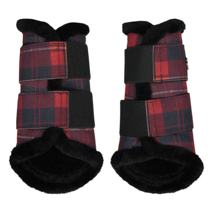 Dapplebay Holiday Plaid Brush Boots