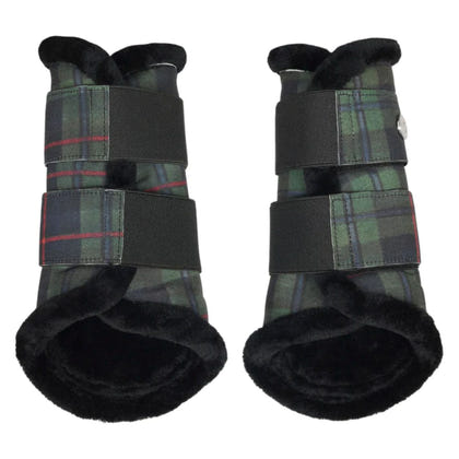 Dapplebay Holiday Plaid Brush Boots