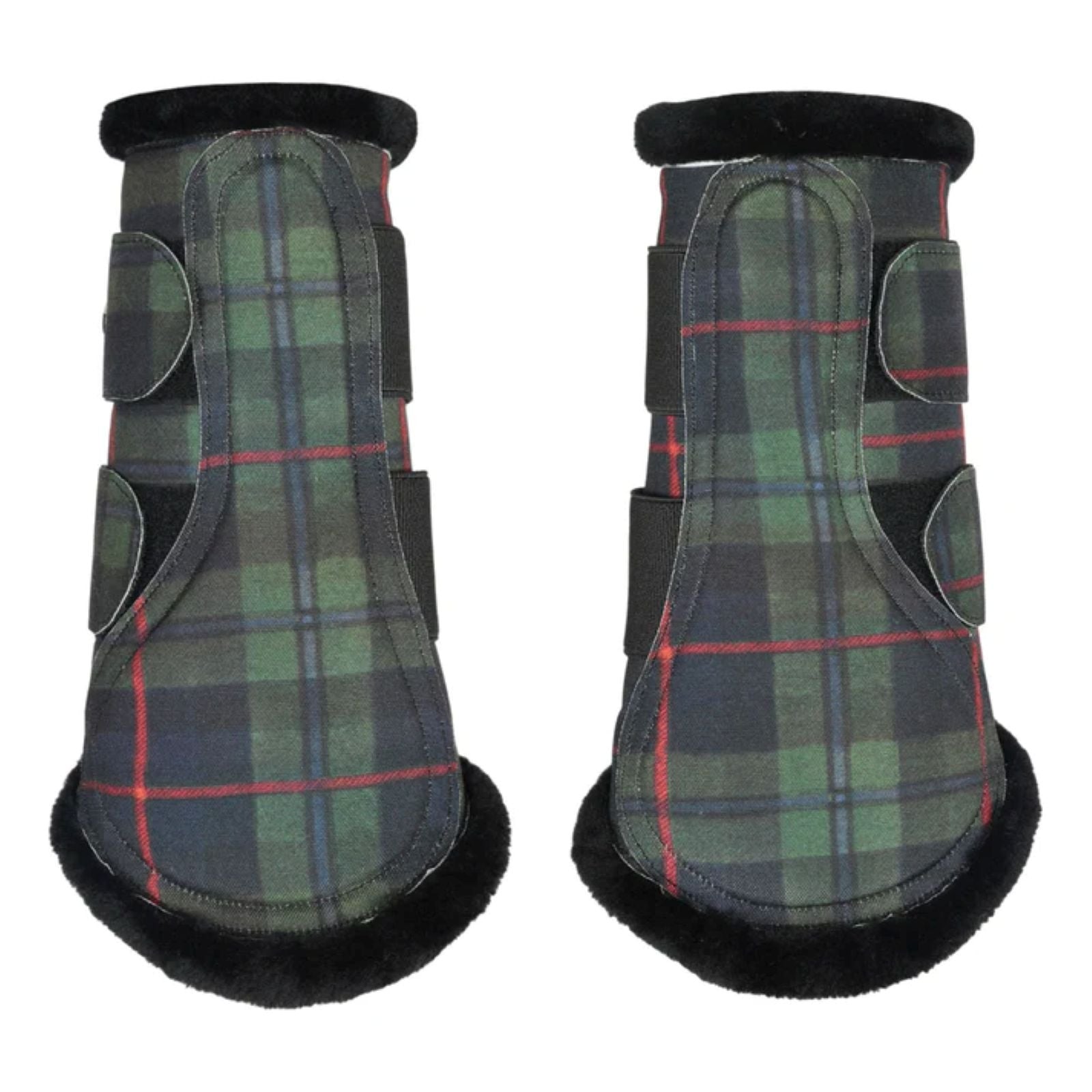 Dapplebay Holiday Plaid Brush Boots