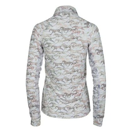 Dapplebay Galloping Watercolor 1/4 Zip Riding Top