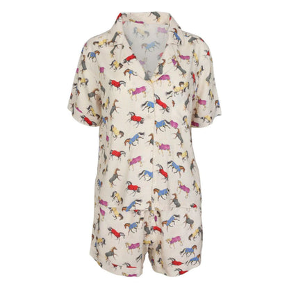 AWST Int'l Lila Loungewear Short Set-Blue Toile-L