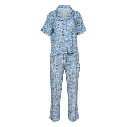AWST Int'l Lila Loungewear Pant Set-Blue Toile-L
