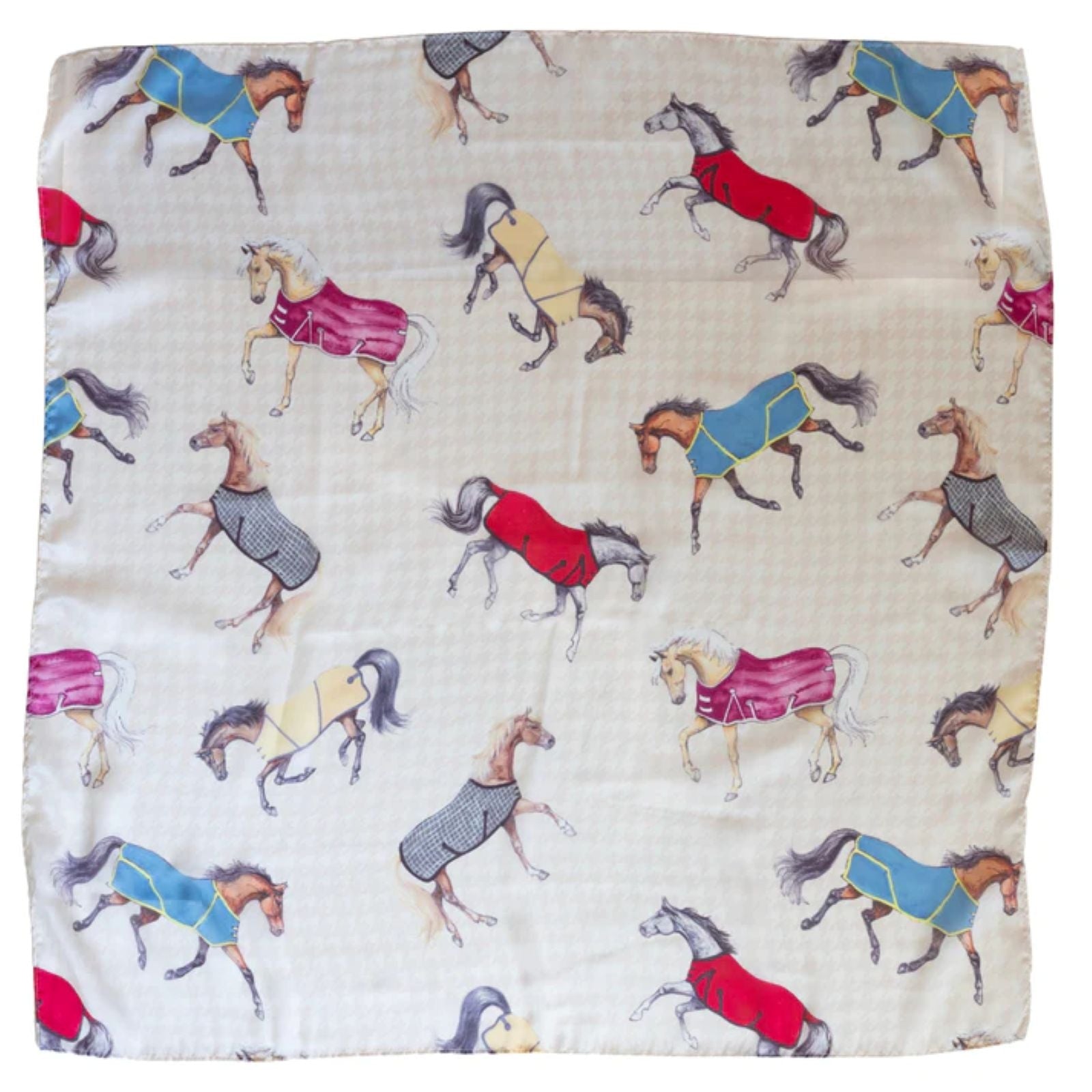 AWST Int'l Lila Horses in Blankets Scarf