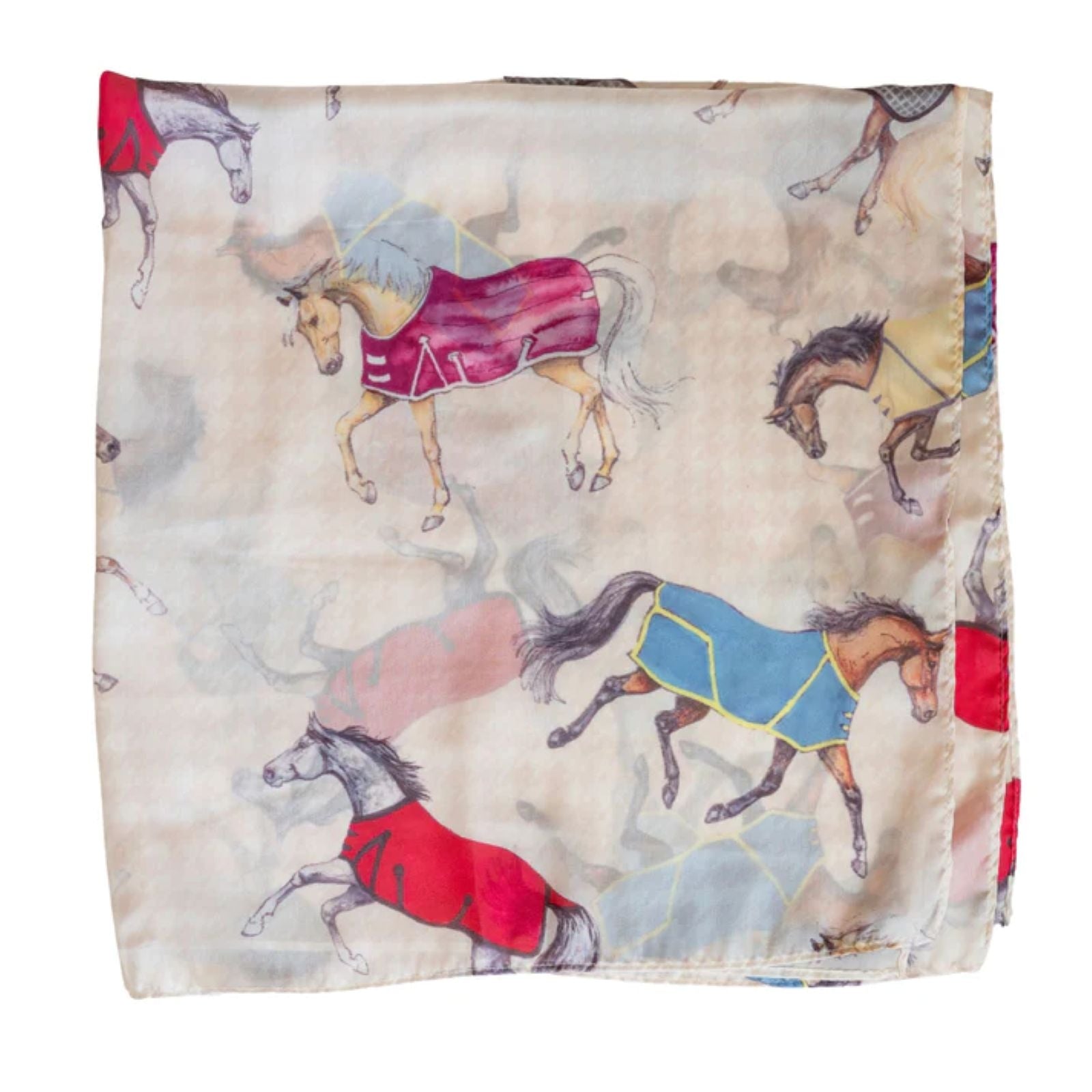 AWST Int'l Lila Horses in Blankets Scarf