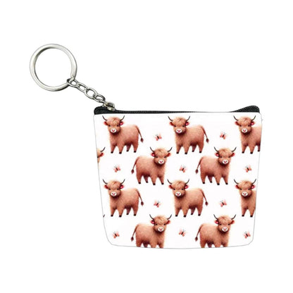 AWST Int'l Set of 12 Coin Purses- West Highlander Cows