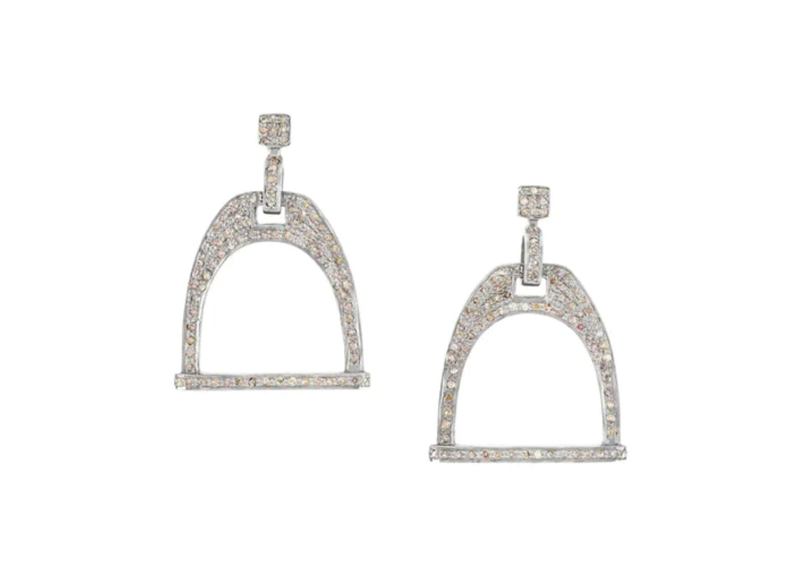 AWST Int'l Silver Plated Stirrup Earrings