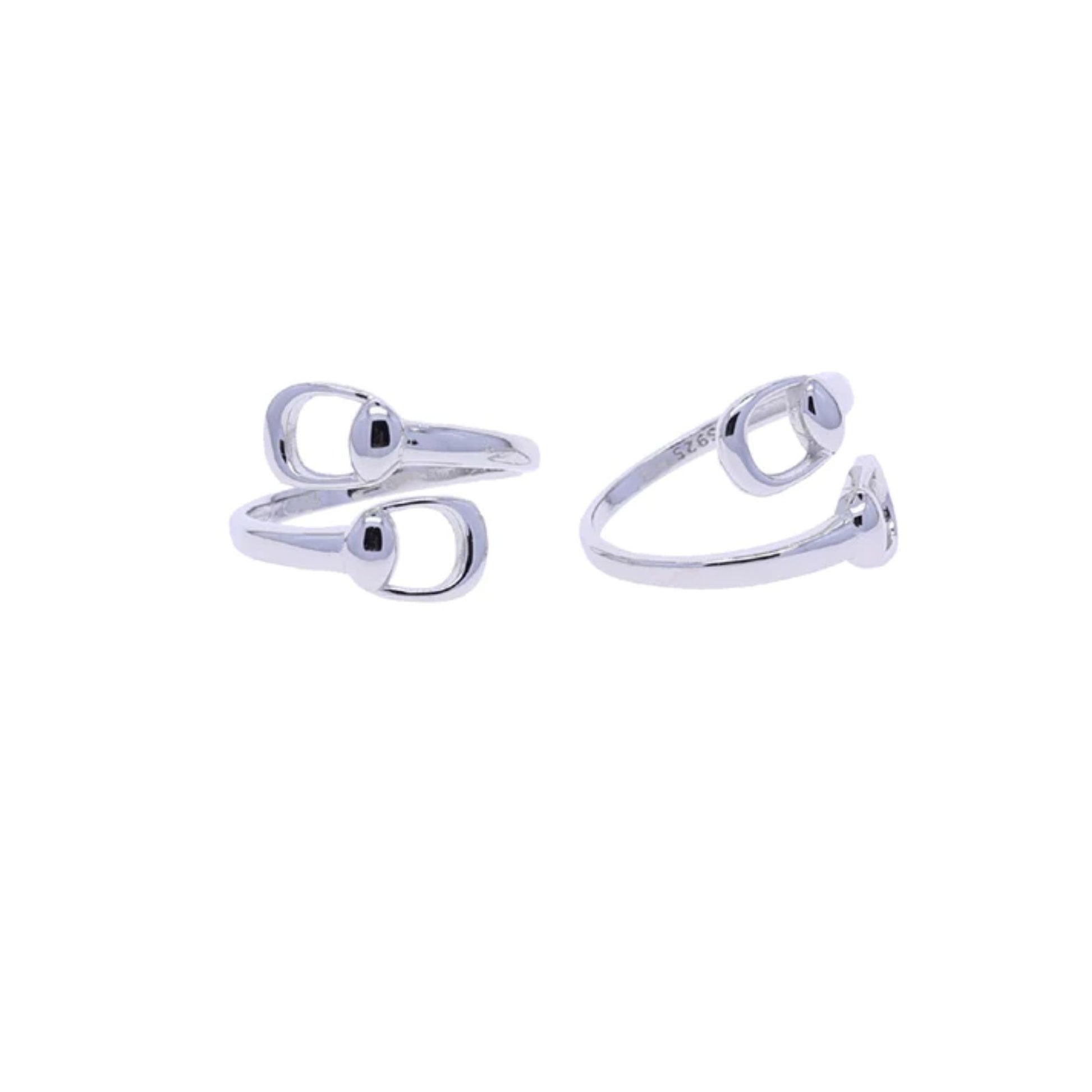 AWST Int'l Snaffle Bit Sterling Silver Adjustable Wrap Ring