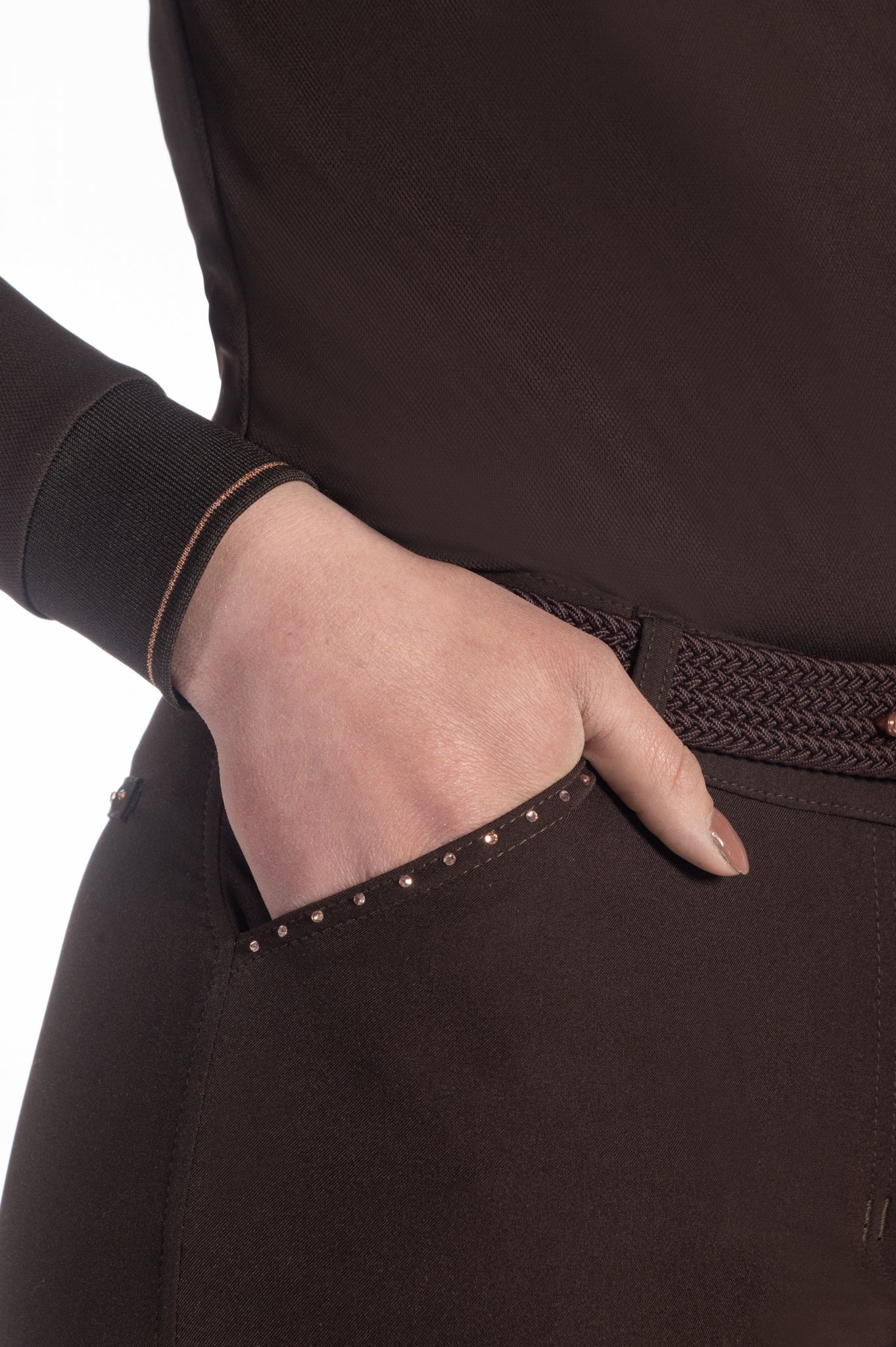 HKM Ladies Rosegold Glamour Full Seat Riding Breeches
