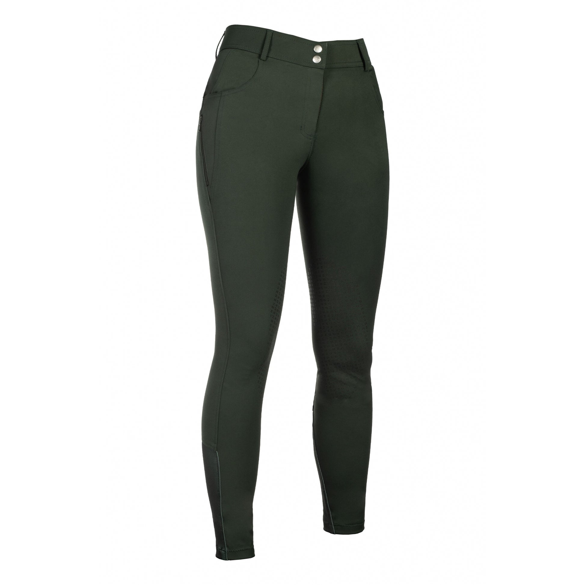 HKM Ladies Ari Mid Rise Knee Patch Riding Breeches