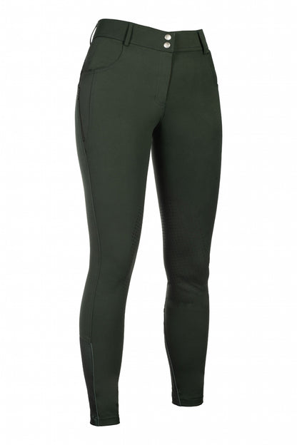 HKM Ladies Ari Mid Rise Knee Patch Riding Breeches