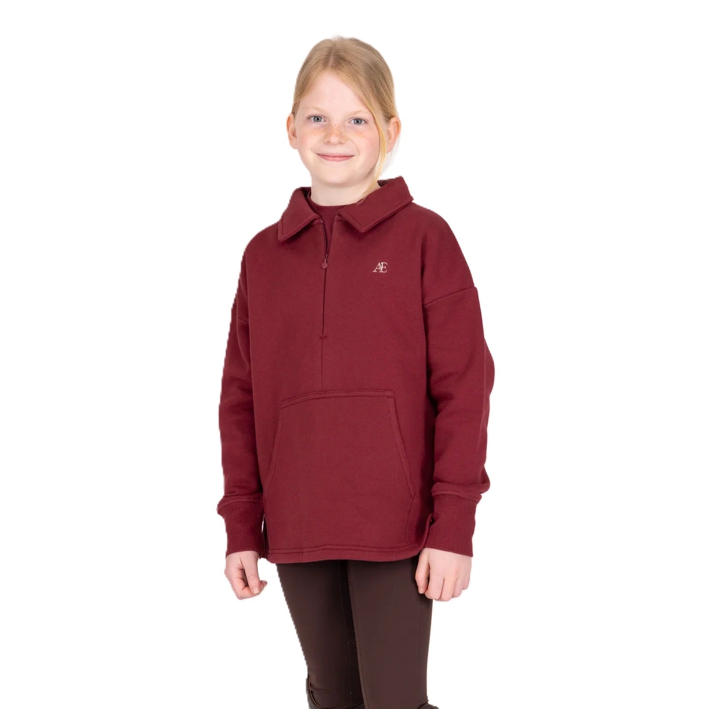 Aubrion Equestrian Youth Quarter Zip Sweater
