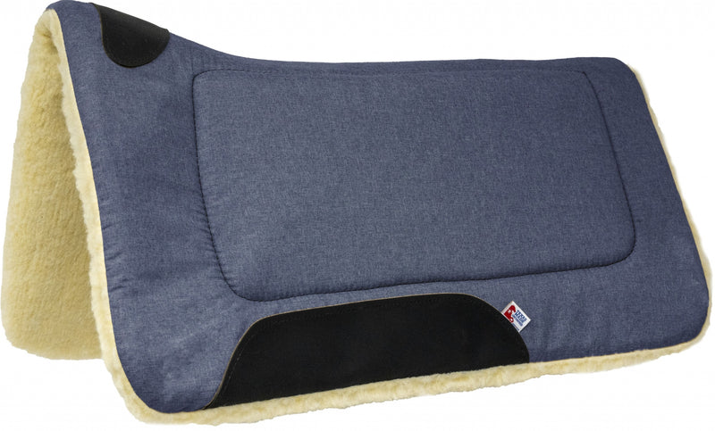 Mustang Brushed Denim Contour Jr Saddle Pad