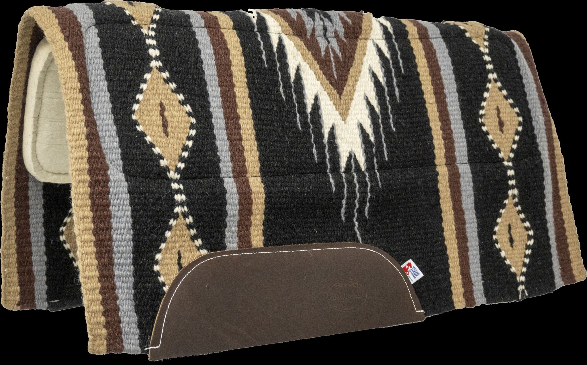 Mustang Del Rio Saddle Pad with Pressed Wool Spine Relief