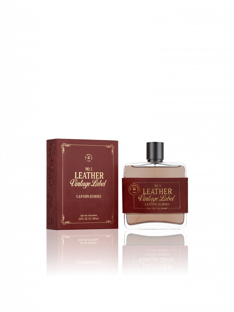 No. 5 Leather Vintage Label Canyon Echoes