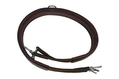 Huntley Equestrian Sedgwick Leather Fancy Stitched Padded Leather Contour Shaped Girth with Double End Elastic