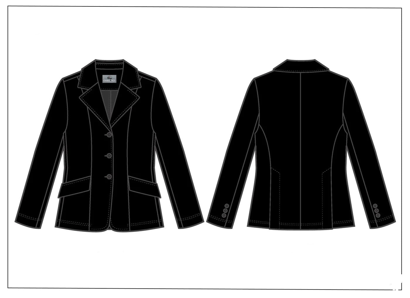 Grand Prix Ladies EQJ 3 Button NY Tech Show Coat