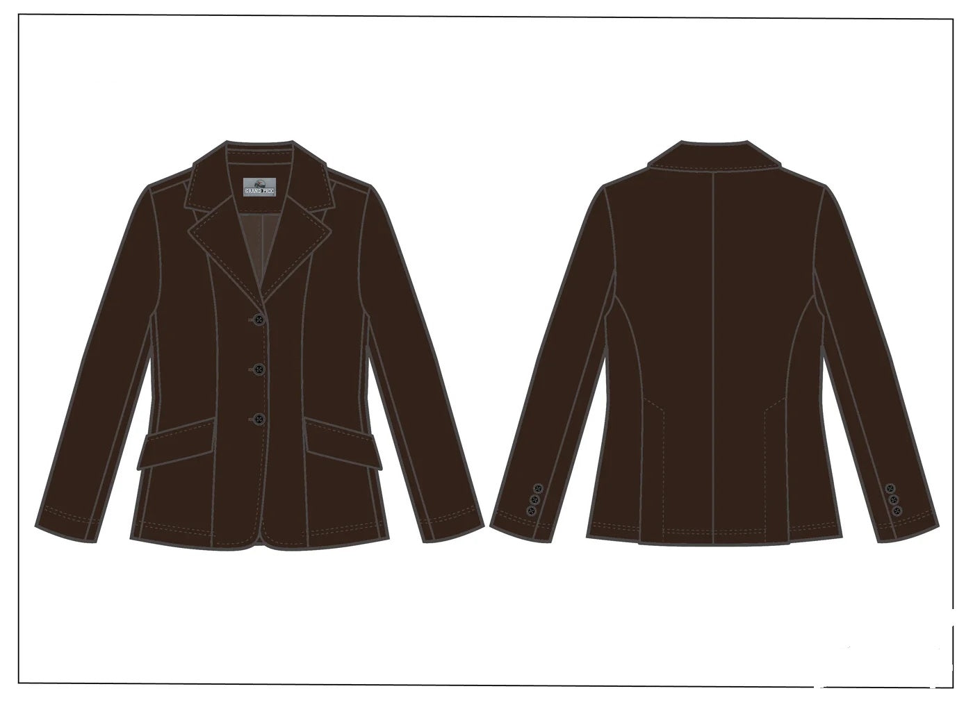 Grand Prix Ladies EQJ 3 Button NY Tech Show Coat