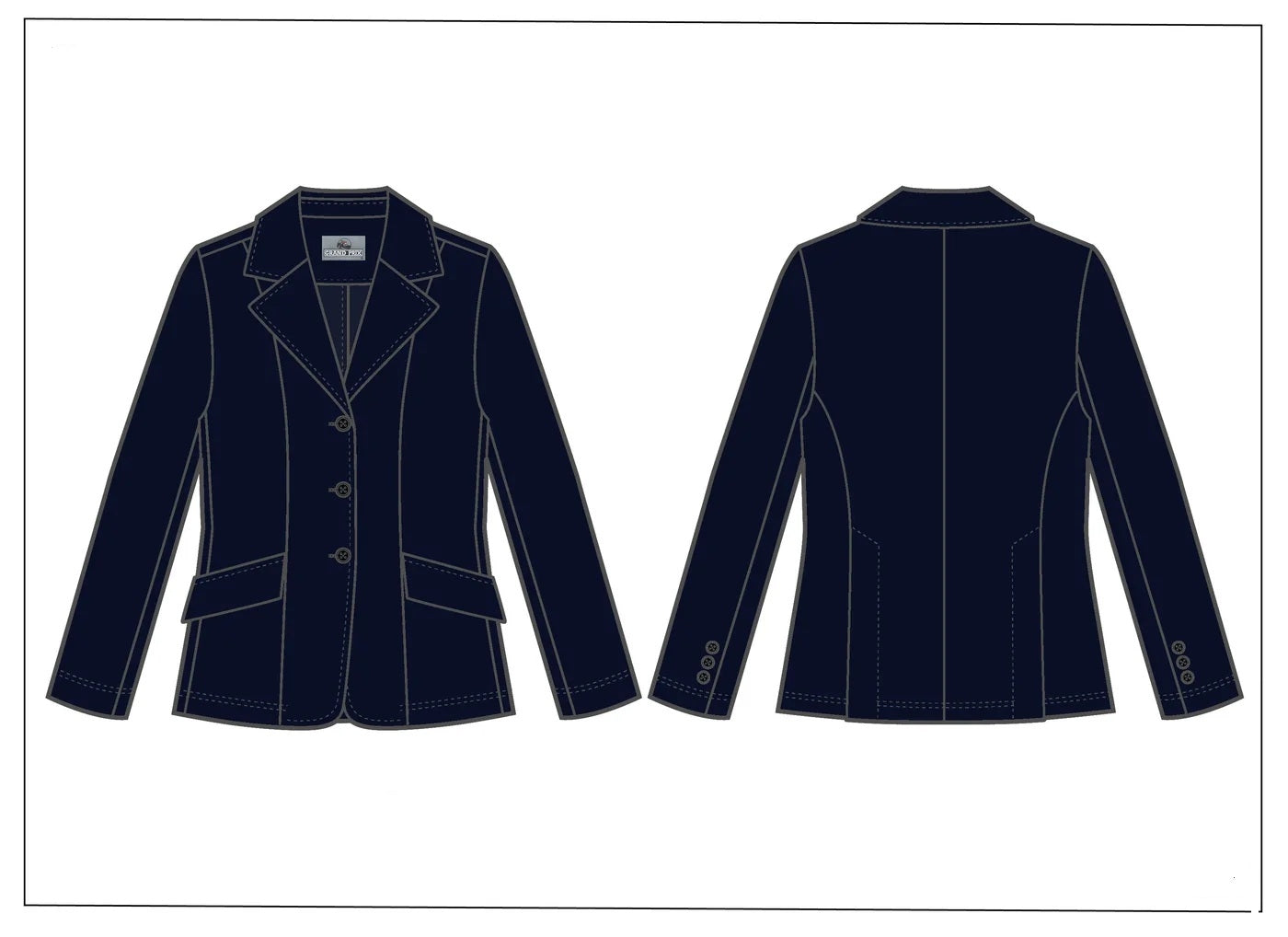Grand Prix Ladies EQJ 3 Button NY Tech Show Coat