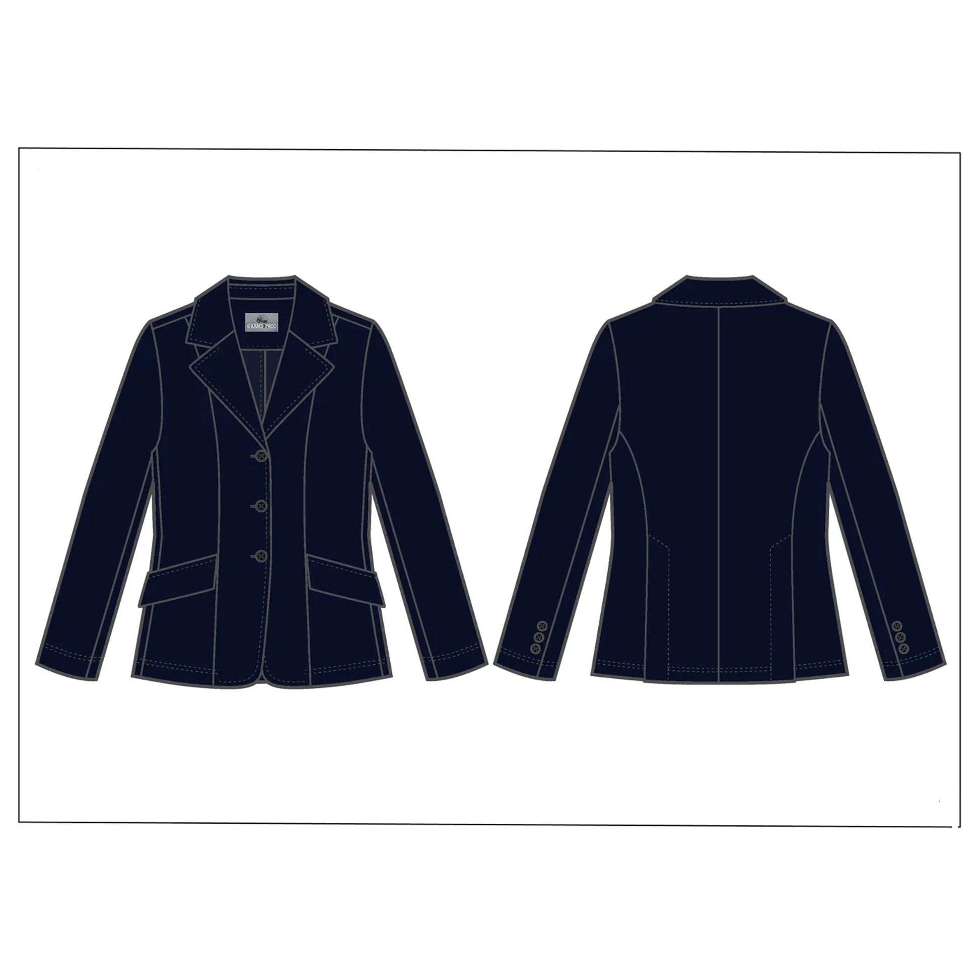 Grand Prix Ladies EQJ 3 Button NY Tech Show Coat