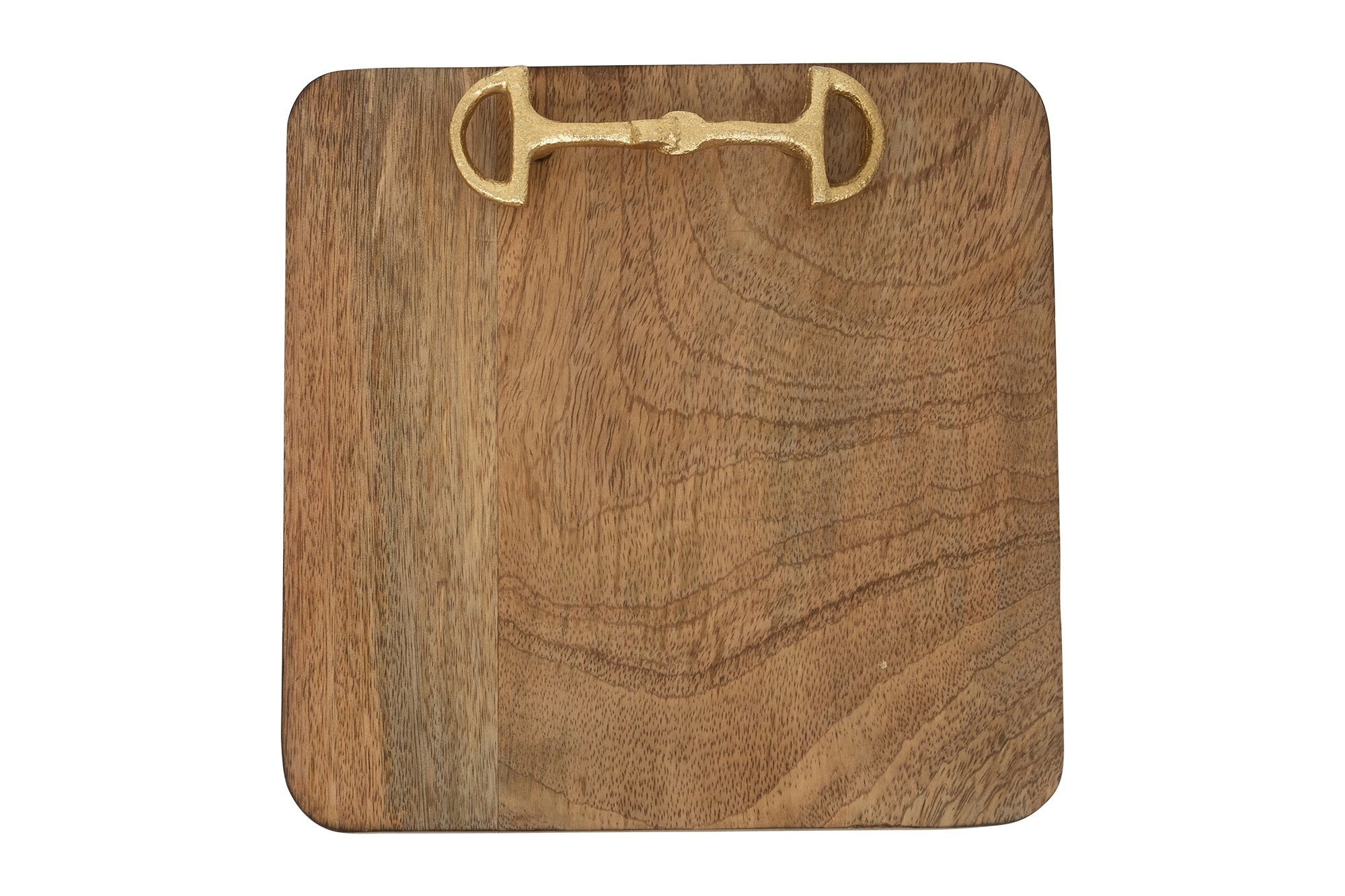 Huntley Equestrian Wooden Square Tray with Gold Bit