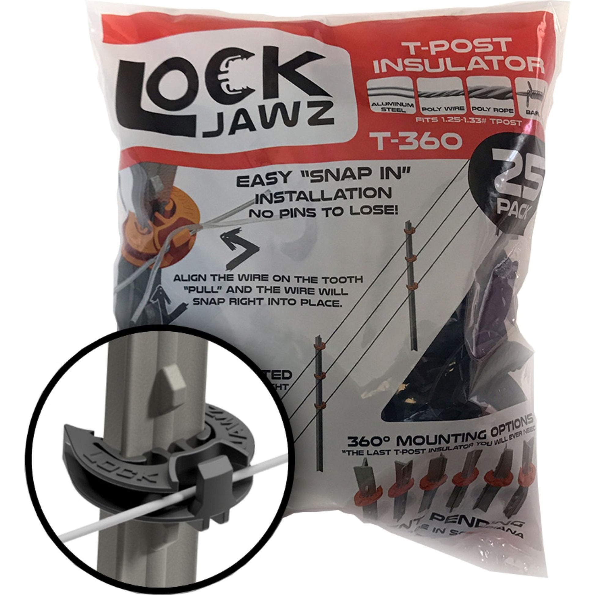 Dare Lockjawz T-Post Insulator - 25 pk
