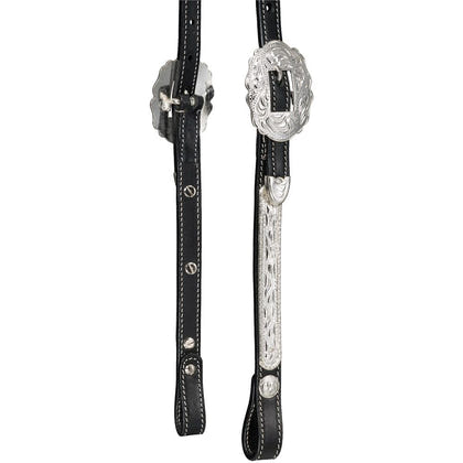 Silver Royal Double Ear Headstall with Raised Edge