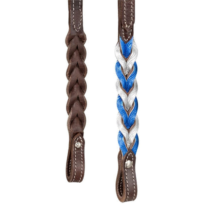 Tough1 Patriotic Braided Leather Browband Headstall