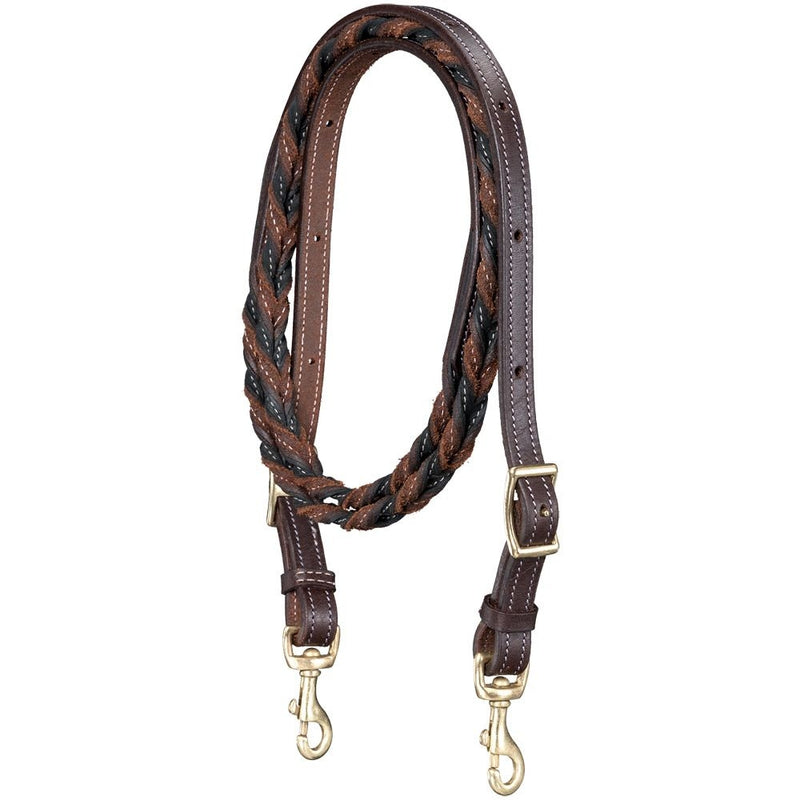 Tough1 Harness Leather Two-Tone Twist Loop Rein