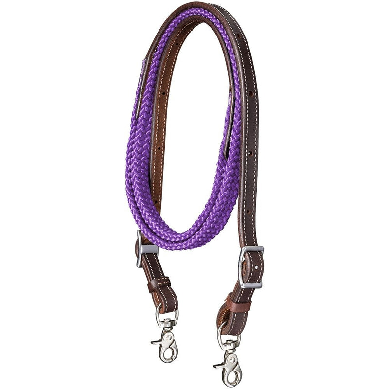 Tough1 Harness Leather Loop Rein with Poly Center