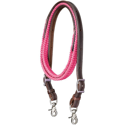 Tough1 Harness Leather Loop Rein with Poly Center