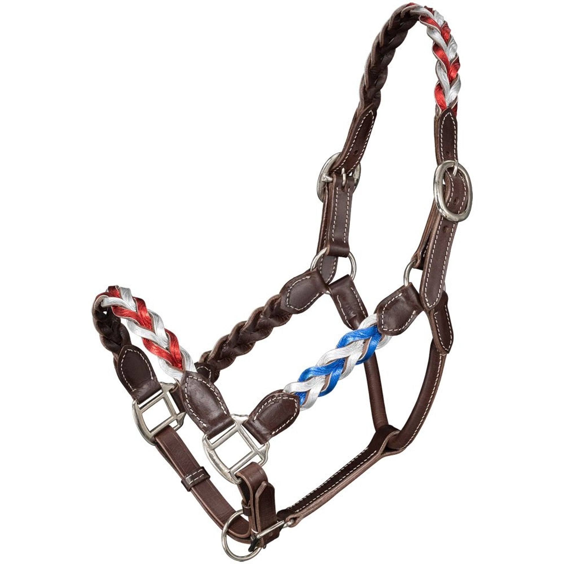 Tough1 Patriotic Braided Leather Halter