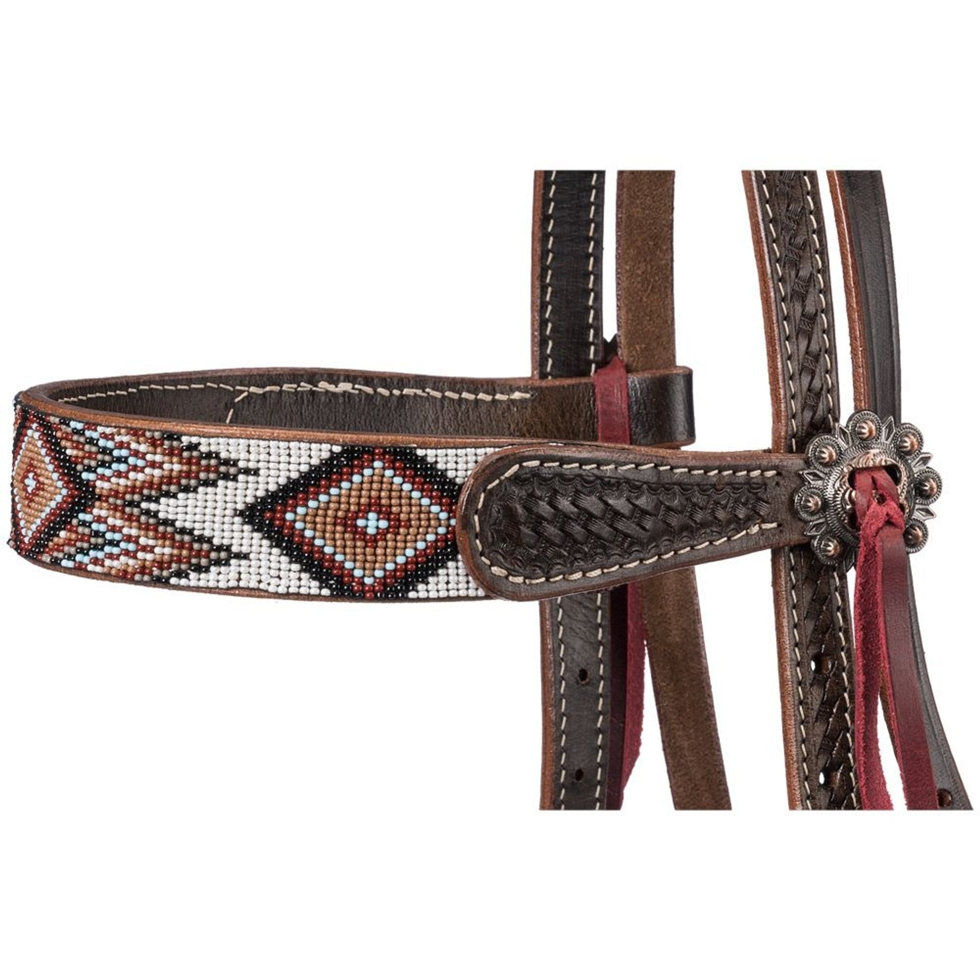 Tough1 Sienna Beaded Browband Headstall