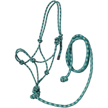 Tough1 Tri-Color Rope Halter with Lead