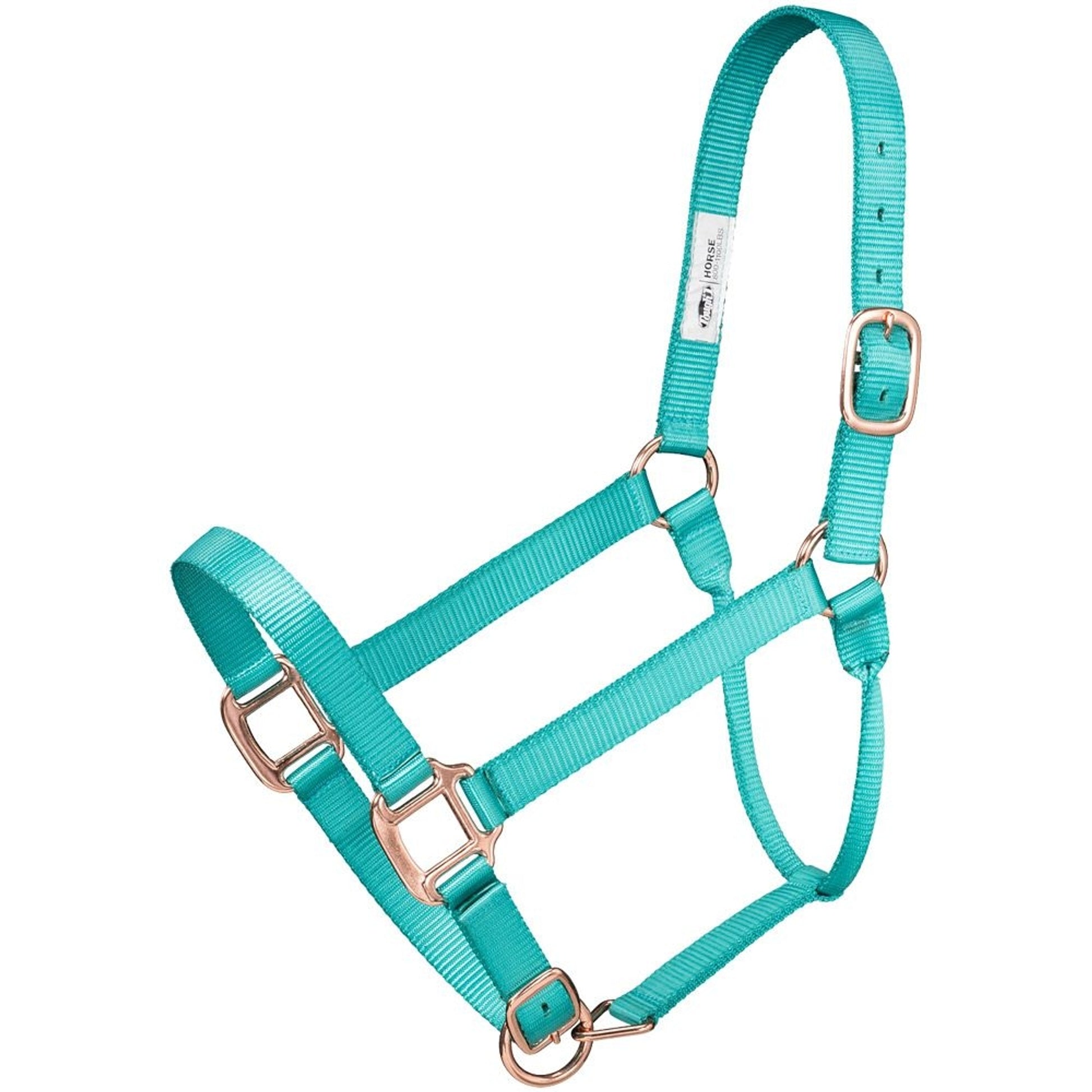 Tough1 Premium Nylon Halter and Lead with Rose Gold Hardware