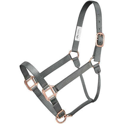 Tough1 Premium Nylon Halter and Lead with Rose Gold Hardware